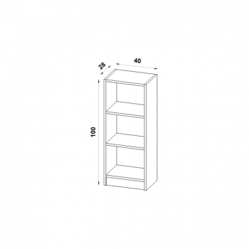 Regał 100x40 rysunek