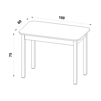 Stół kuchenny 100x60 rysunek