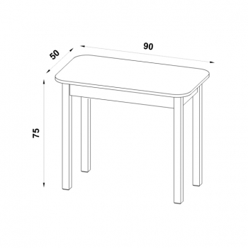 Stół kuchenny 90x50 rysunek