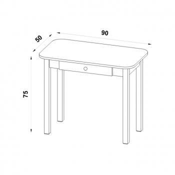 Stół kuchenny 90x50 z szufladą rysunek