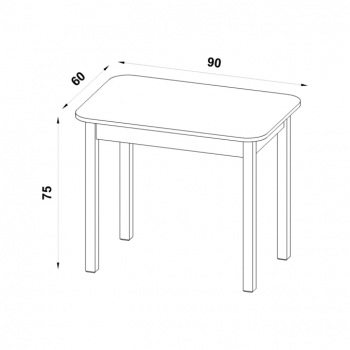 Stół kuchenny 90x60 rysunek