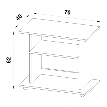 Stolik RTV średni rysunek