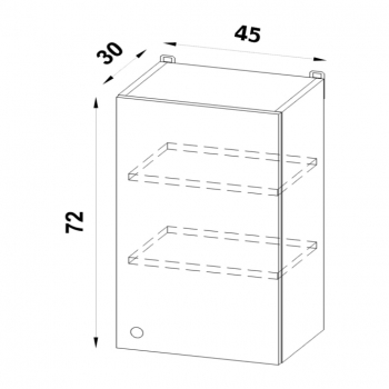 szafka 45 górna - rysunek