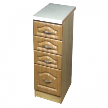 szafka 30 z szufladami 3+1 – fronty mdf dąb jasny 1