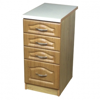 szafka 40 z szufladami 3+1 – fronty mdf dąb jasny 1