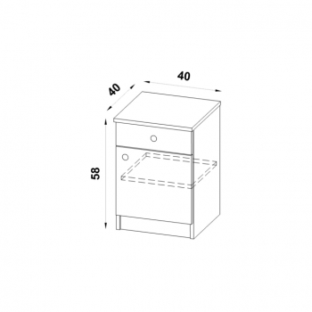 Szafka nocna rysunek