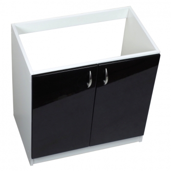szafka pod zlewozmywak – fronty lakier czarny 2