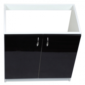szafka pod zlewozmywak – fronty lakier czarny 3
