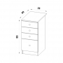 Szafka 35 z szufladami 3+1  rysunek