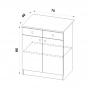 Szafka 70 z 2 szufladami rysunek