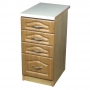szafka 40 z szufladami 3+1 – fronty mdf dąb jasny 1